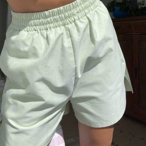 Djerf Avenue Green Breezy Shorts in S